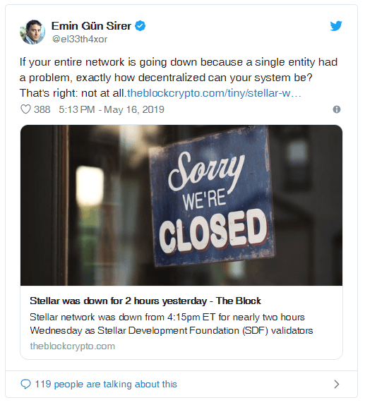 بلاک چین استلار موقتا آفلاین شد